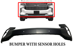 2021 2022 2023 2024 Chevrolet Suburban Tahoe Front Bumper Cover With Sensor Holes