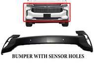 2021 2022 2023 2024 Chevrolet Suburban Tahoe Front Bumper Cover With Sensor Holes