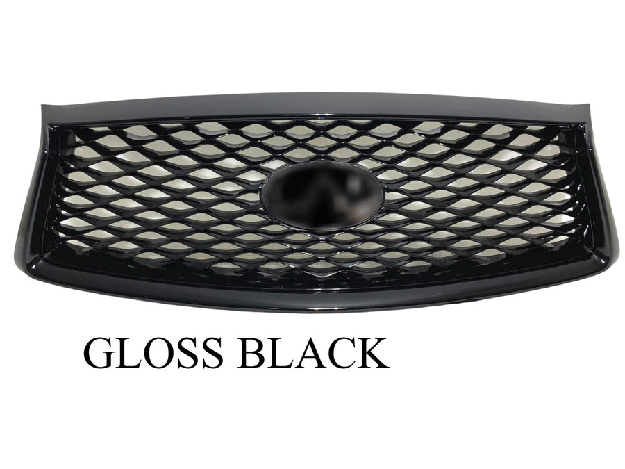 2018-2024 Infiniti Q50 Grille Front Bumper Upper Grill Gloss Black With Camera Option - Texas-e-parts