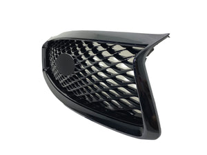 2018 2019 2020 2021 2022 2023 2024 Infiniti Q50 Front Bumper Upper Grille With Camera Option Gloss Black