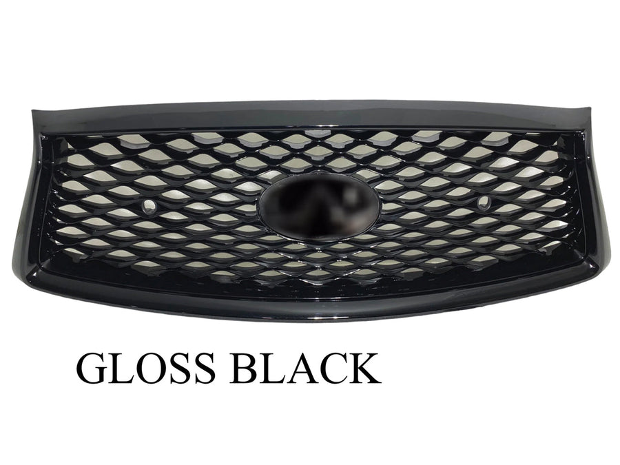 2018-2024 Infiniti Q50 Grille Front Bumper Upper Grille With Sensor Holes With Camera Option Black Gloss - Texas-e-parts