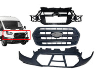 2020 2021 2022 2023 2024 Ford Transit 150 250 350 350HD & E-Transit Front Bumper Upper Cover With Inner Bracket & Grille Black