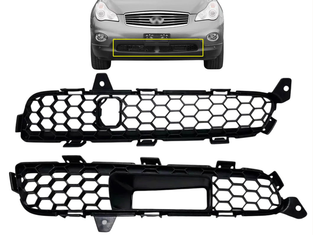 2008 2009 2010 2011 2012 2013 2014 2015 Infiniti EX35 EX37 QX50 Left Right Front Bumper Lower Grille Driver Passenger Set Honeycomb