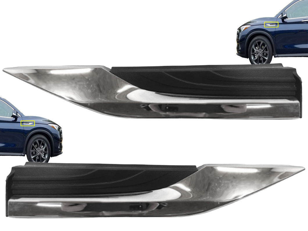 2019 2020 2021 2022 2023 2024 Infiniti QX50 QX55 Front Fender Vent Louver Left Driver & Right Passeneger Set - Texas-e-parts