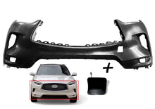 Load image into Gallery viewer, 2019 2020 2021 2022 2023 2024 Infiniti QX50 Front Bumper Cover With Tow Hook Eye Cap Cover