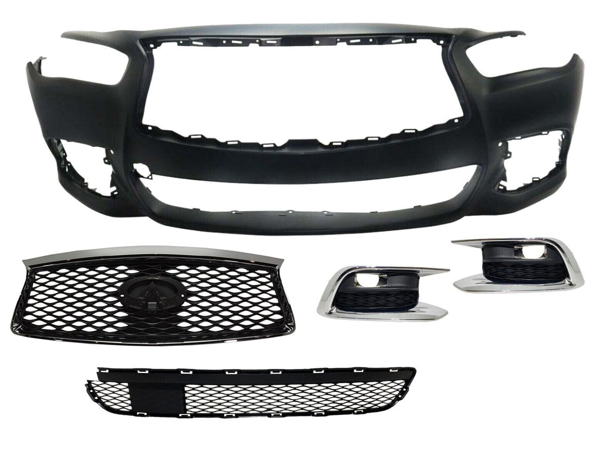 2016 2017 2018 2019 2020 Infiniti QX60 Front Bumper Cover With Upper L
