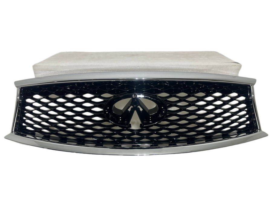 2014 2015 2016 2017 2018 2019 2020 Infiniti QX70 Front Bumper Upper Grille With Surround View Option
