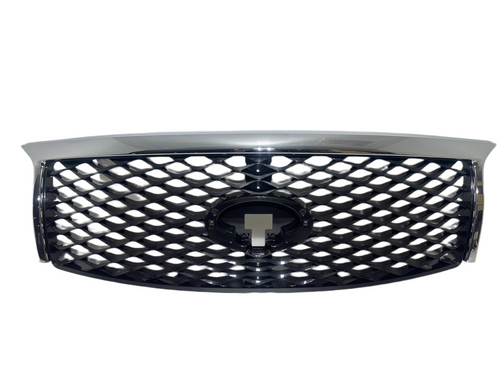 2015 2016 2017 Infiniti QX80 Front Bumper Upper Grille With Camera Option Chrome