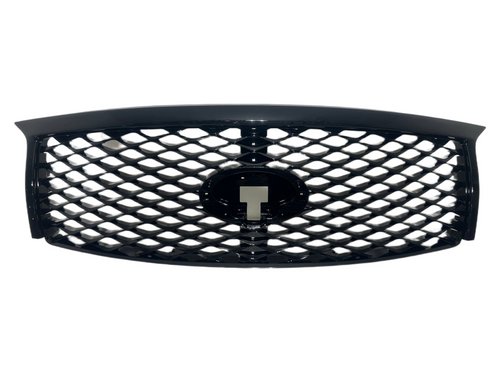 2015 2016 2017 Infiniti QX80 Front Bumper Upper Grille With Camera Option Gloss Black