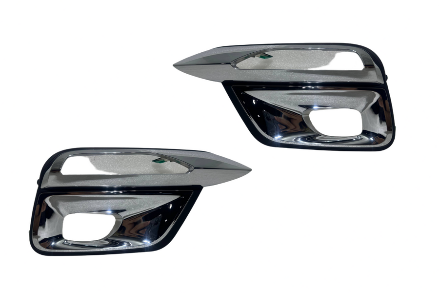 2015-2017 Infiniti QX80 Front Bumper Fog Light Cover Left Driver & Right Passenger Set Chrome