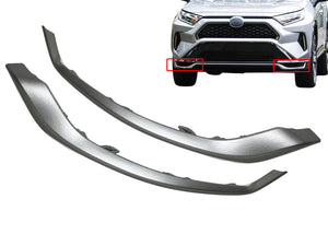 2021 2022 2023 2024 Toyota Rav4 Prime XSE SE Left Right Front Bumper Side Trim Lower Molding Silver Driver Passenger