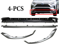 2021 2022 2023 2024 Toyota Rav4 Prime XSE SE Left Right Center Front Bumper Side Trim Molding With Lower Cover 4-PCS