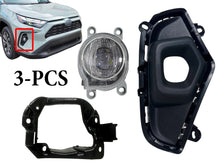 Load image into Gallery viewer, 2022 2023 2024 Toyota Rav4 XLE Premium Front Bumper Fog Light Lamp With Cover &amp; Bracket Right Passenger Side 3-PCS