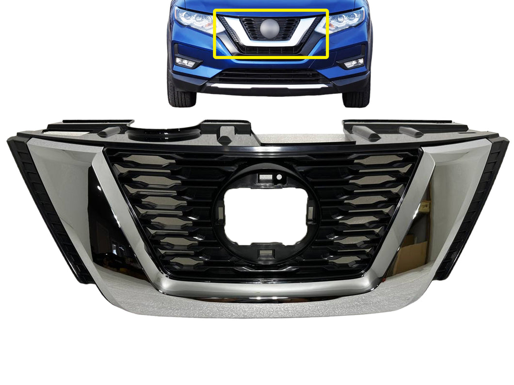 2017 2018 2019 2020 Nissan Rogue Front Bumper Upper Grille With Camera Option