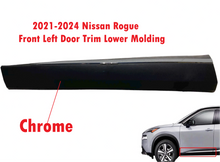 Load image into Gallery viewer, 2021 2022 2023 2024 Nissan Rogue Front Door Molding Trim Chrome Left Driver Side
