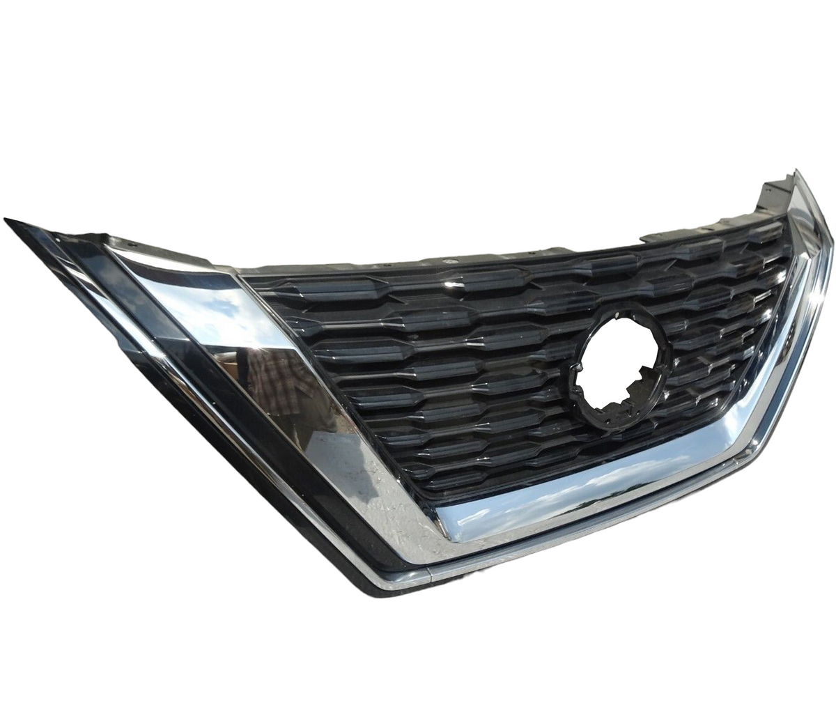 JX Front Grille & Fog Light Kit For Nissan Rogue 2014-2016 – Upper + Lower + Fog Bezels – Black/Chrome
