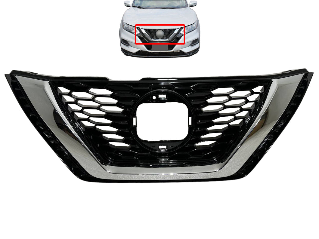 2020 2021 2022 Nissan Rogue Sport Front Bumper Upper Grille Chrome - Texas-e-parts