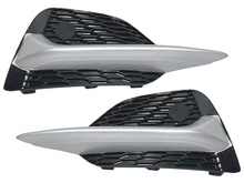 Load image into Gallery viewer, 2020 2021 2022 Nissan Rogue Sport S SL SV Front Bumper Fog Light Cover Silver Left Driver &amp; Right Passenger Set