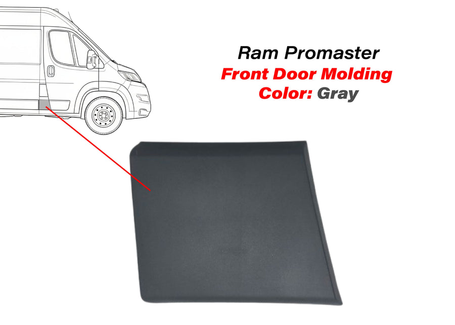 2014-2018 Promaster 1500 2500 3500 Right Front Door Body Side Trim Molding Passenger - Texas-e-parts