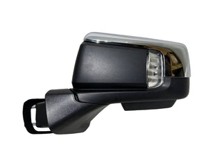 2019 2020 2021 2022 2023 2024 Chevrolet Silverado GMC Sierra Left Driver Front Door Power Side Rear View Mirror Heated Turn Signal Puddle Lamp Power Mirror Adjustment With BSM ( Blind Spot Monitoring ) 8-Pins Plug Chrome - Texas-e-parts