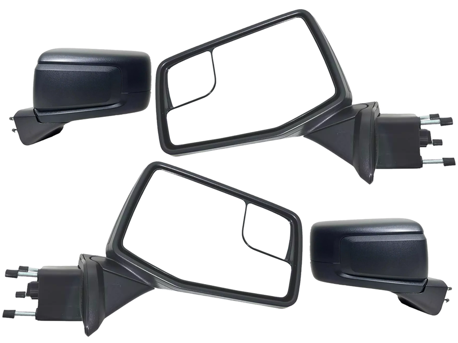 2019-2023 Chevrolet Silverado 1500 Front Door Power Side Rear View Mirror Heated Power Mirror Adjustment Textured Left Driver & Right Passenger Set - Texas-e-parts