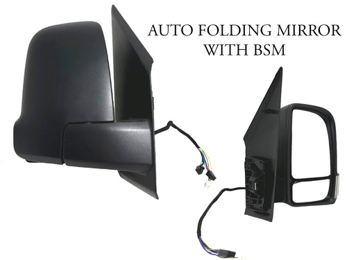 2019 2020 2021 2022 2023 Mercedes Benz Sprinter 1500 2500 3500 Side Rear View Mirror Short Arm Power Heated Signal Auto Folding With BSM Right Passenger Side - Texas-e-parts