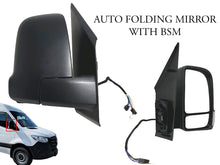 Load image into Gallery viewer, 2019 2020 2021 2022 2023 Mercedes Benz Sprinter 1500 2500 3500 Side Rear View Mirror Short Arm Power Heated Signal Auto Folding With BSM Right Passenger Side