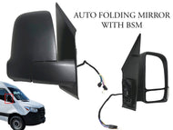 2019 2020 2021 2022 2023 Mercedes Benz Sprinter 1500 2500 3500 Side Rear View Mirror Short Arm Power Heated Signal Auto Folding With BSM Right Passenger Side - Texas-e-parts