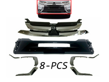 Load image into Gallery viewer, 2016 2017 2018 Mitsubishi Outlander Front Grille Center Panel &amp; Chrome Trims 8PCS - Texas-e-parts