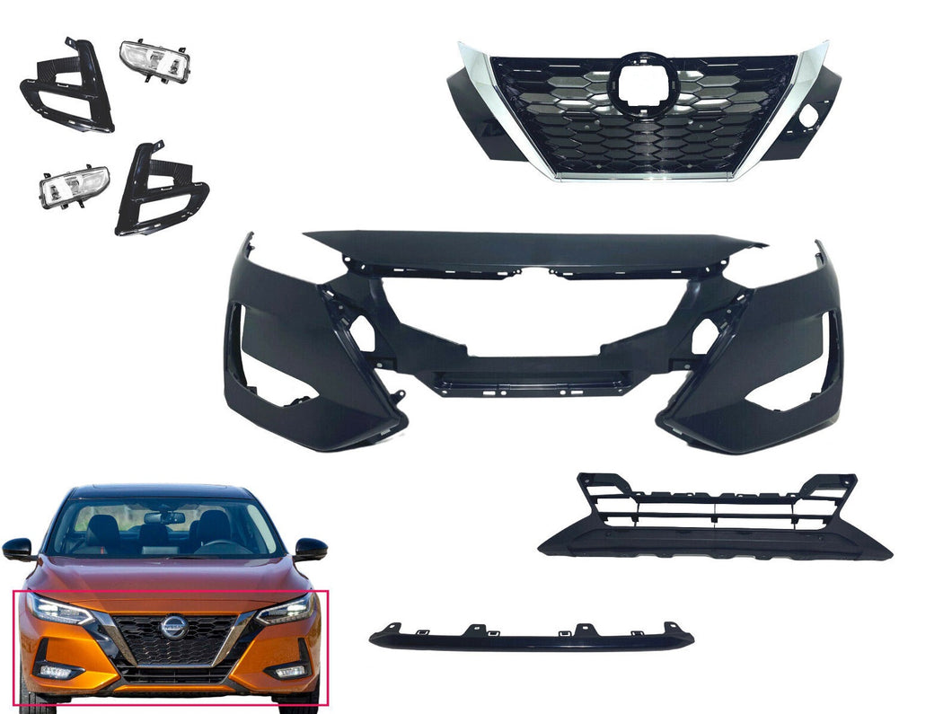 2020 2021 2022 2023 2024 2025 Nissan Sentra Front Bumper Cover Complete Assembly - Texas-e-parts