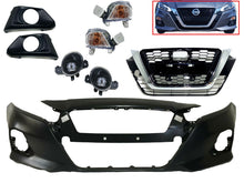 Load image into Gallery viewer, 2019 2020 2021 2022 Nissan Altima Front Bumper Cover With Grille Turn Signal Fog Light Cover Complete - Texas-e-parts