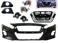 2019 2020 2021 2022 Nissan Altima Front Bumper Cover With Grille Turn Signal Fog Light Cover Complete - Texas-e-parts