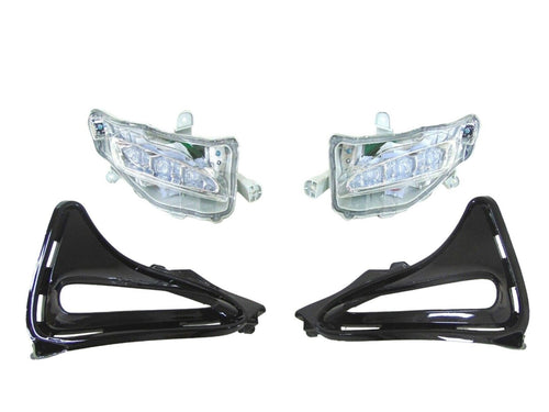 2017 2018 2019 Toyota Corolla XLE LE Front Bumper Daytime Running Light With Cover Left Driver Right Passenger Set - Texas-e-parts