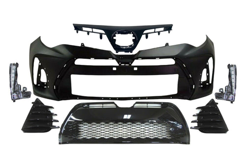 2017 2018 2019 Toyota Corolla XSE SE Front Bumper Cover Upper Lower Grille Daytime Running Light W Cover - Texas-e-parts