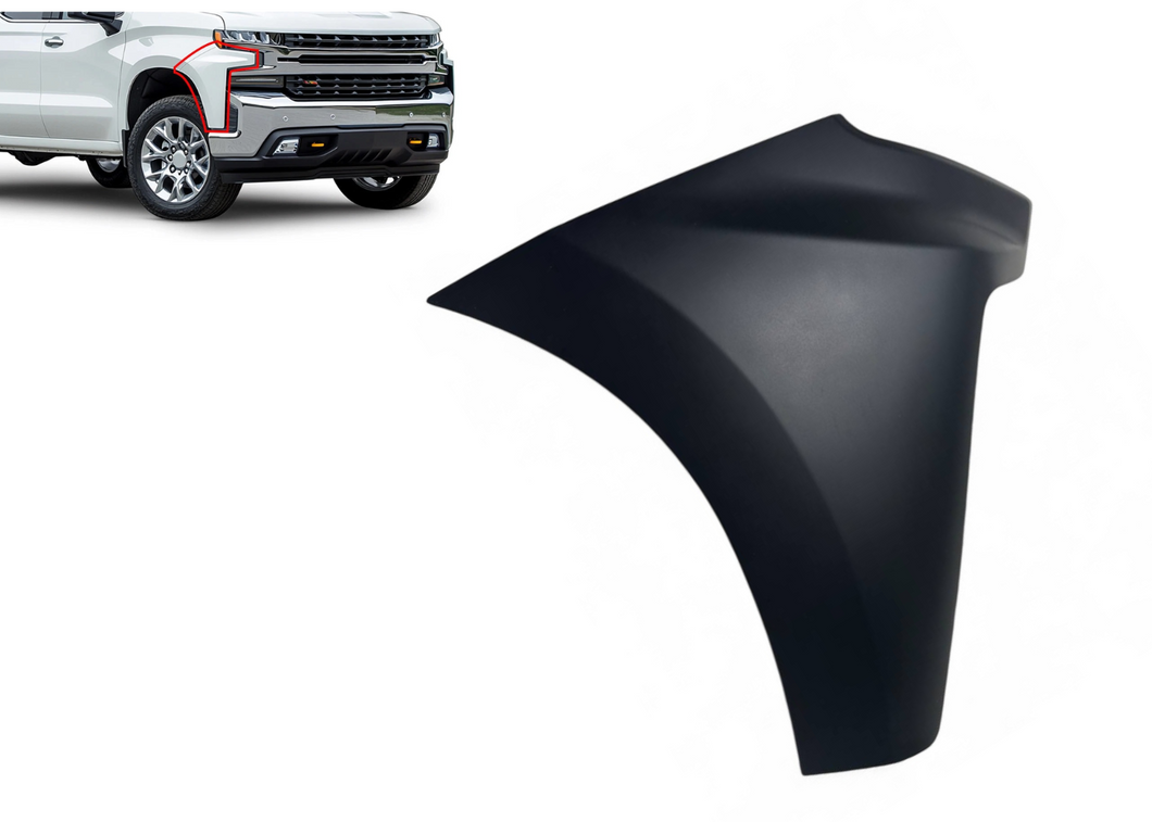 2019 2020 2021 2022 Chevrolet Silverado 1500 & Silverado 1500 LTD Right Front Bumper Side Cover Extension Passenger Side
