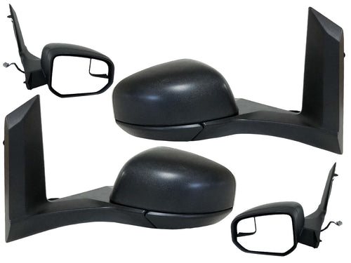 2014 2015 2016 2017 2018 2019 2020 2021 2022 2023 Ford Transit Connect Front Door Left Driver Right Passenger Power Side Rear View Mirror Heated Set - Texas-e-parts