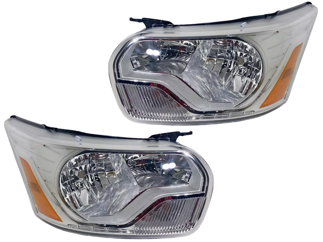 2015 2016 2017 2018 2019 2020 2021 2022 2023 2024 Ford Transit 150 250 350 350HD Headlight Lamp Front Left Driver Right Passenger Set - Texas-e-parts