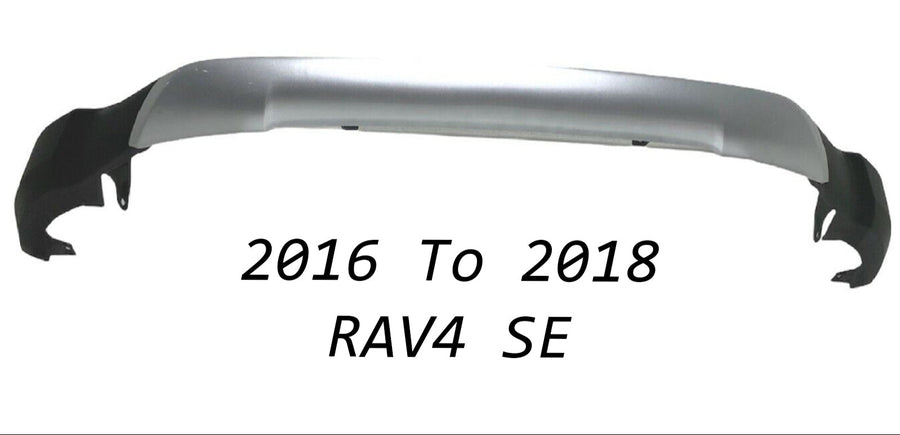 2016 2017 2018 Toyota Rav4 SE Front Bumper Lower Valance With Silver Molding - Texas-e-parts