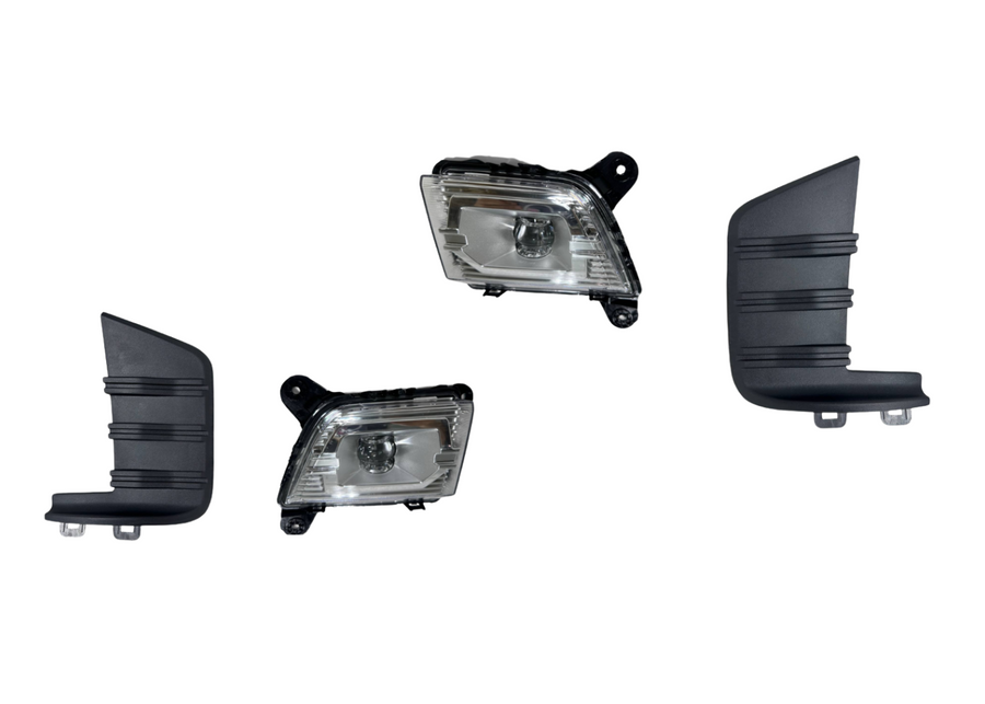 2019-2023 Chevrolet Silverado Left Right Front Bumper Fog Light Lamp LED With Cover Driver & Passenger Set - Texas-e-parts