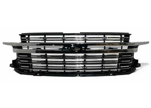 2021-2024 Chevrolet Suburban Tahoe Premier Grille Front Bumper Upper Grille With Camera Option Chrome - Texas-e-parts