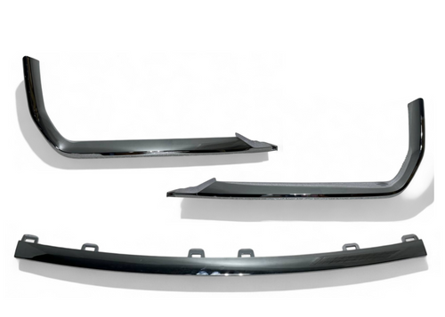2022-2024 GMC Terrain Denali Left Right Center Front Bumper Lower Chrome Molding Trim 3-Pcs - Texas-e-parts