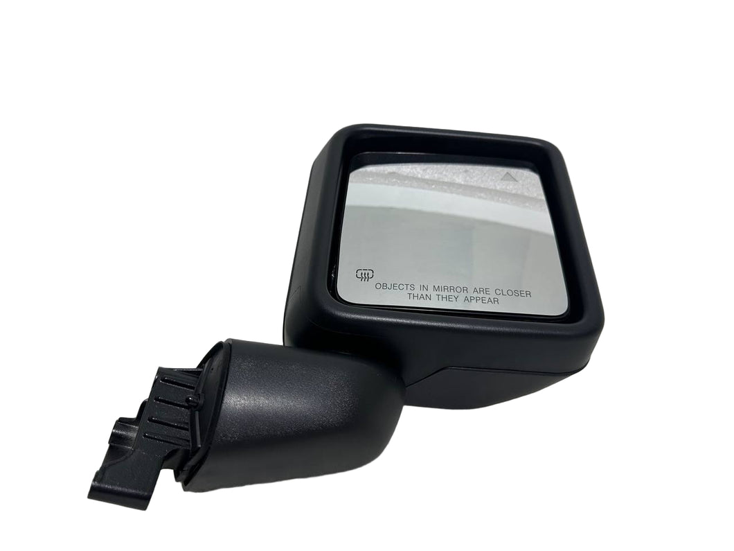 2018 2019 2020 2021 2022 2023 2024 2025 Jeep Wrangler & Gladiator Right Passenger Front Door Power Side Rear View Mirror Heated With BSM (Blind Spot Monitoring ) Manual Fold Textured