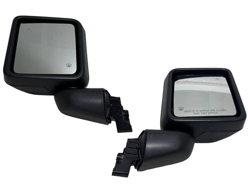 2018-2025 Jeep Wrangler & Gladiator Left Driver Right Passenger Front Door Power Side Rear View Mirror Heated With BSM (Blind Spot Monitoring) Manual Fold Textured - Taxes-e-Parts