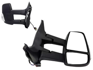 2020 2021 2022 2023 2024 Ford Transit 150 250 350 350HD Right Front Door Power Side Rear View Mirror Heated Signal Manual Folding With BSM ( Blind Spot Monitoring ) Long Arm Passenger