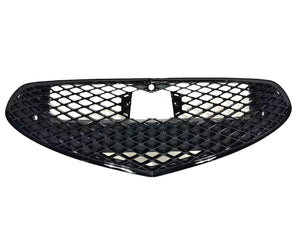 2022-2023 Genesis G70 Front Bumper Upper Grille With Camera Option & Sensor Holes Gloss Black - Texas-e-parts