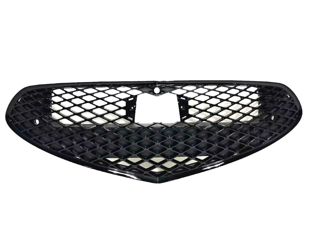 2022-2023 Genesis G70 Front Bumper Upper Grille With Camera Option & Sensor Holes Gloss Black - Texas-e-parts