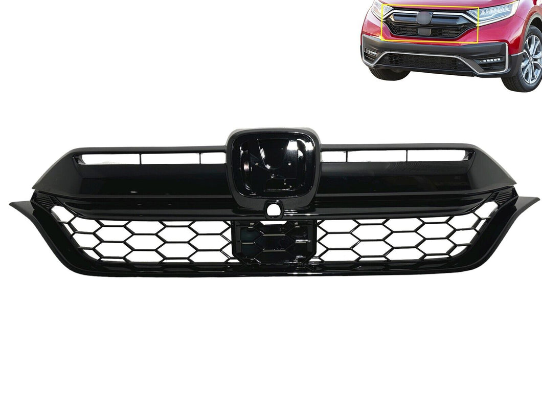 2020 2021 2022 Honda CR-V CRV Front Bumper Upper Grille With Camera Option Honeycomb - Texas-e-parts