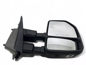 2017 2018 2019 2020 2021 2022 Ford F-250 F-350 Super Duty Right Front Door Side Rear View Mirror Heated Signal Puddle Light Power Adjustment With BSM (Blind Spot Monitoring) Chrome Textured Passenger