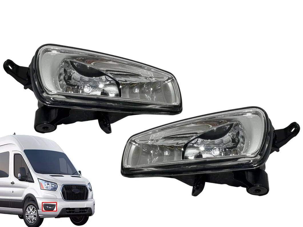 2015 2016 2017 2018 2019 2020 2021 2022 2023 2024 Ford Focus Transit 150 250 350 350HD E-Transit Left Right Front Bumper Fog Light Lamp Driver & Passenger Set