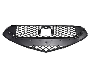 2022-2023 Genesis G70 Front Bumper Upper Grille With Camera Option & Sensor Holes Gloss Black - Texas-e-parts